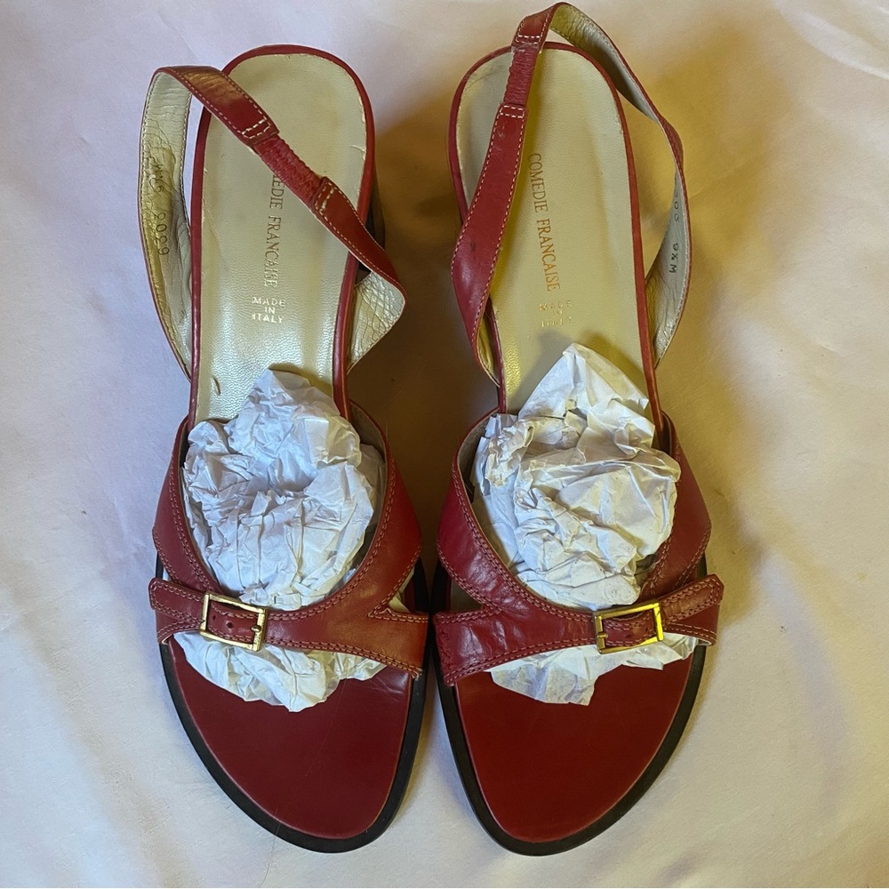 💰3 for $20 - 9 1/2  Red High Heels Made in Italy